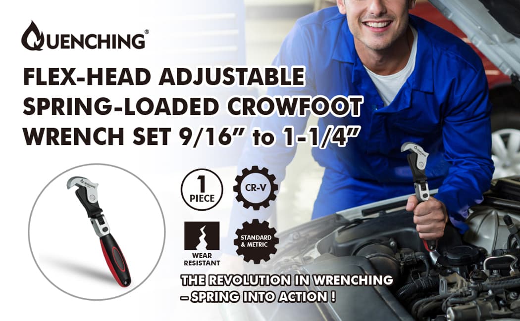 Advantage of 14-32 mm Adjustable Spring-Loaded Crowfoot Wrench