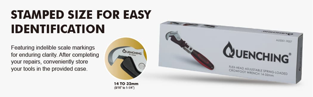 Advantage of 14-32 mm Adjustable Spring-Loaded Crowfoot Wrench