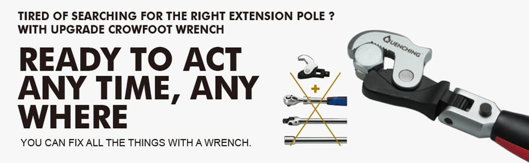 Advantage of 8-17 mm Flex-Head Adjustable Crowfoot Wrench